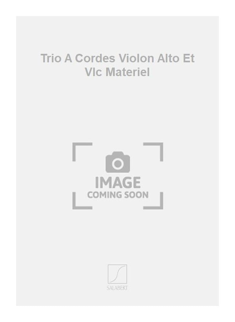 Trio A Cordes Violon Alto Et Vlc Materiel